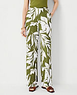 The Petite Seamed Side Zip Straight Pant in Tropical Print carousel Product Image 1