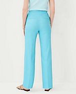 The Petite Side Zip Straight Pant in Linen Blend - Curvy Fit carousel Product Image 2
