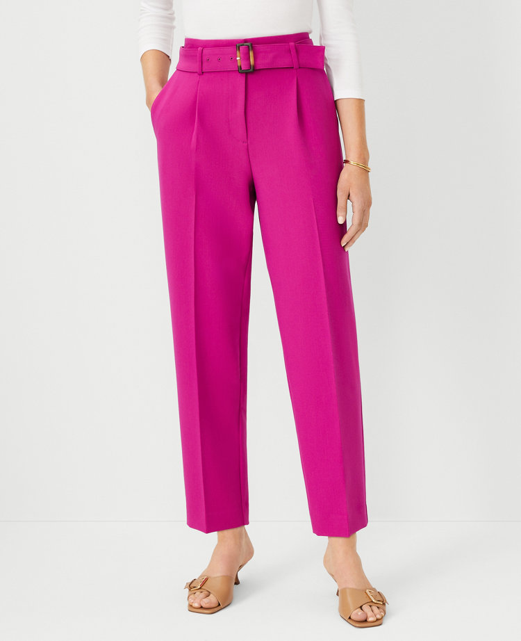 The Petite Belted Taper Pant