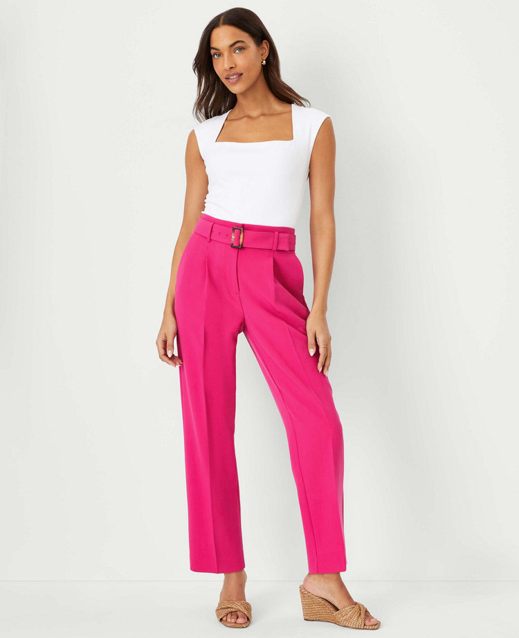 The Petite Belted Taper Pant