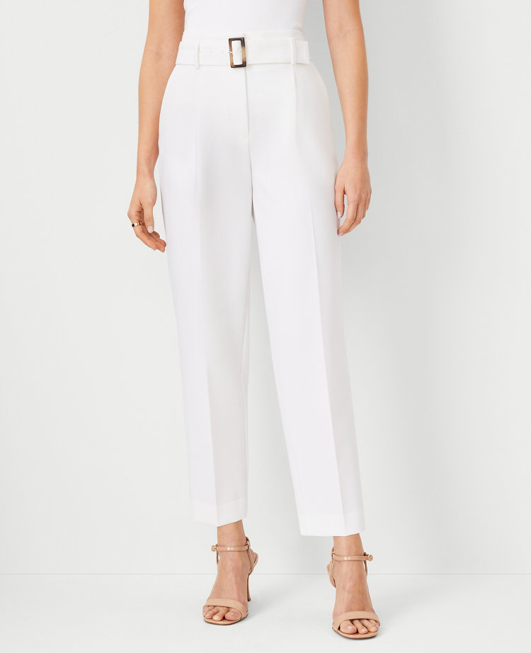 The Petite Belted Taper Pant