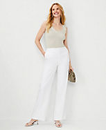 The Side Zip Straight Pant in Linen Blend carousel Product Image 3