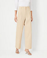 The Petite Pleated Straight Ankle Pant in Chino carousel Product Image 1