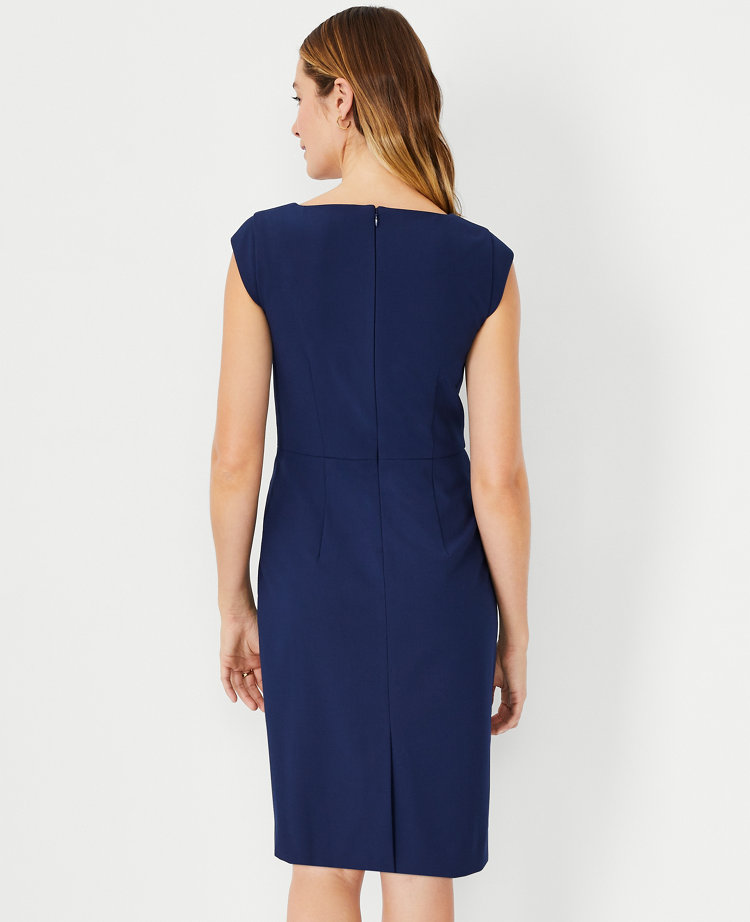 The Scoop Neck Zip Pocket Dress in Bi-Stretch