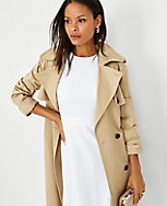 The Petite Crew Neck Flare Dress in Linen Blend carousel Product Image 3