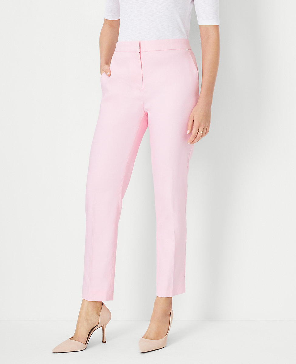 The Petite Eva Ankle Pant in Linen Blend