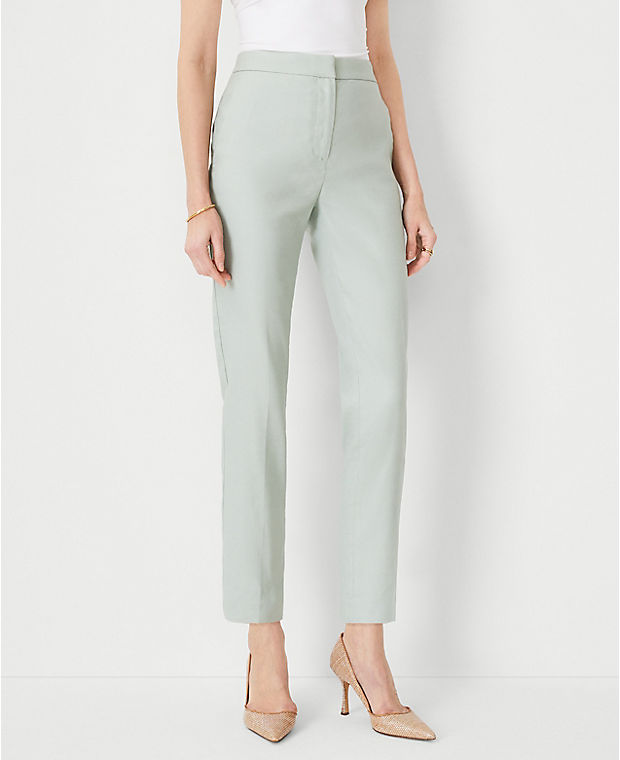 The Petite Eva Ankle Pant in Linen Blend