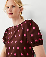 Dot Button Back Puff Sleeve Top carousel Product Image 3