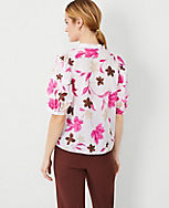 Floral Pintucked Puff Sleeve Popover carousel Product Image 2