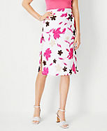Petite Floral Pull On Pencil Skirt carousel Product Image 3