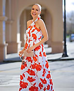 Tall Floral Halter Maxi Dress carousel Product Image 5