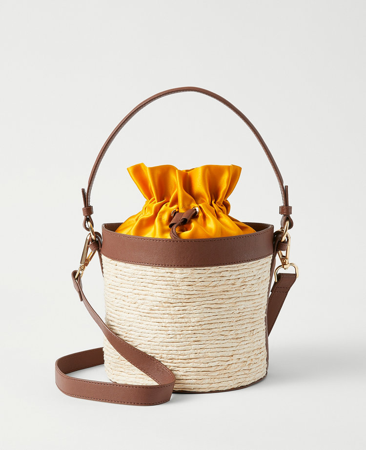 straw bucket bag