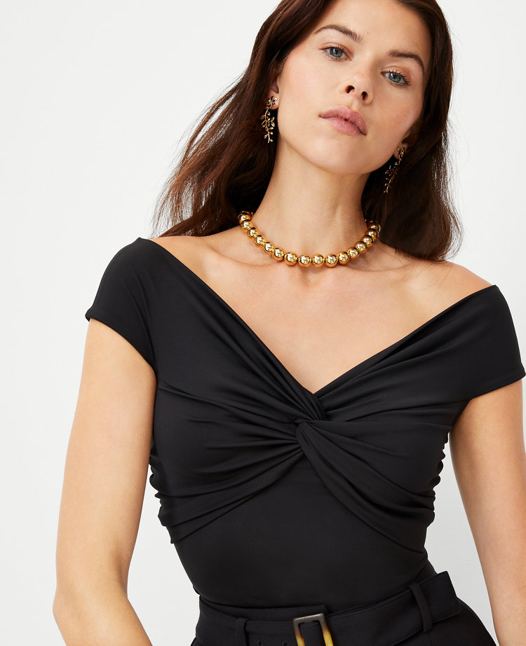 Off The Shoulder Wrap Top