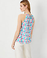 Petite Floral Smocked Halter Top carousel Product Image 2