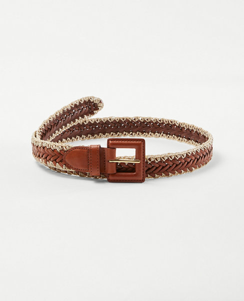 Stitched Braided Leather Belt