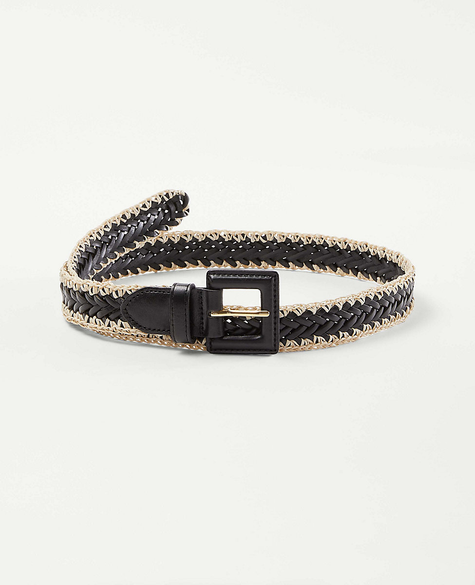 Stitched Braided Leather Belt