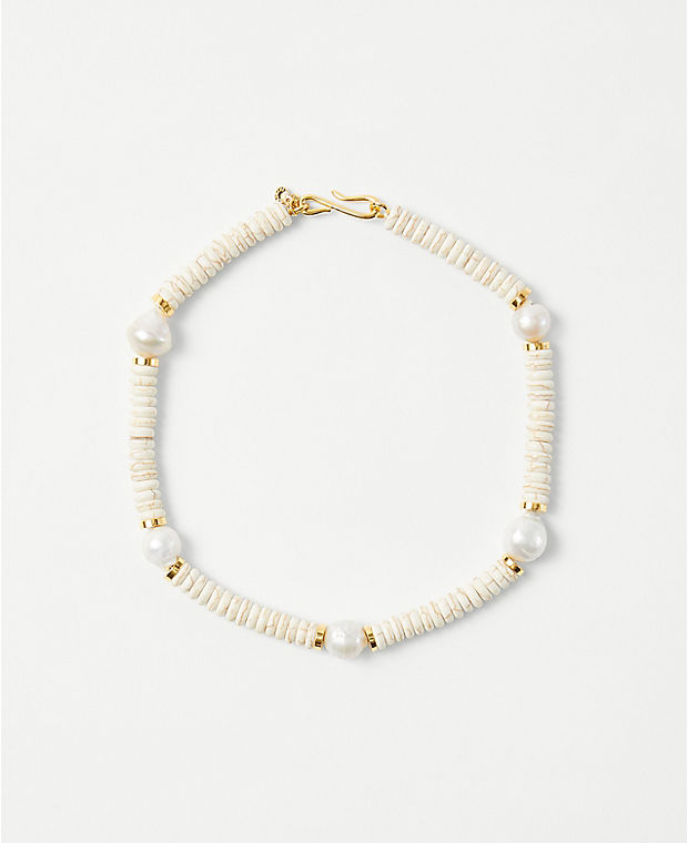 Freshwater Pearl Disc Necklace