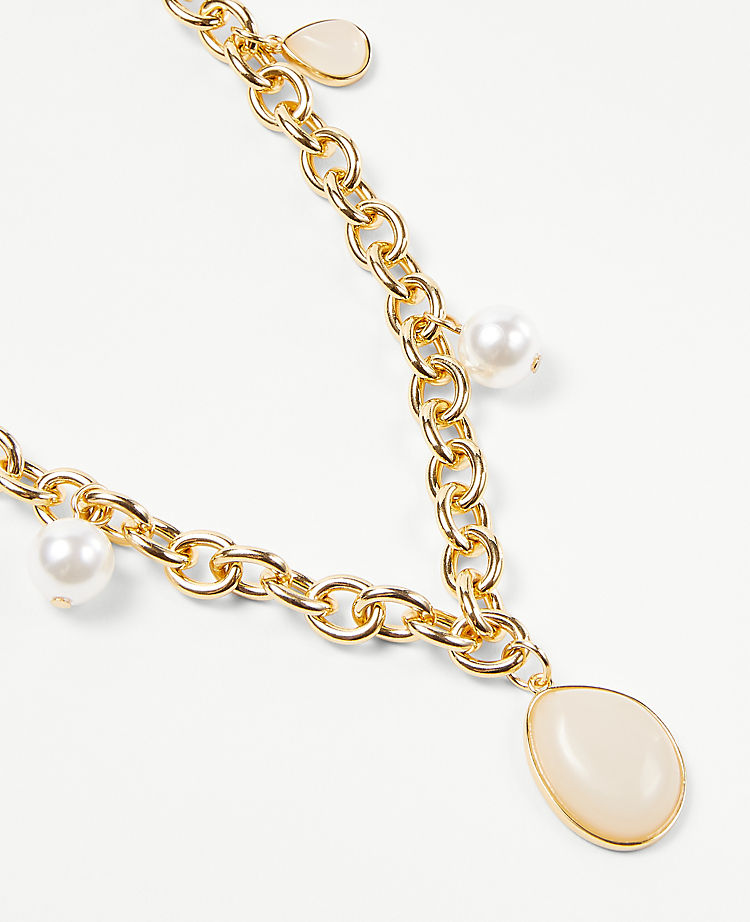 Pearlized Charm Necklace