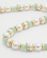 Pearlized Beaded Stacked Statement Necklace carousel Product Image 2