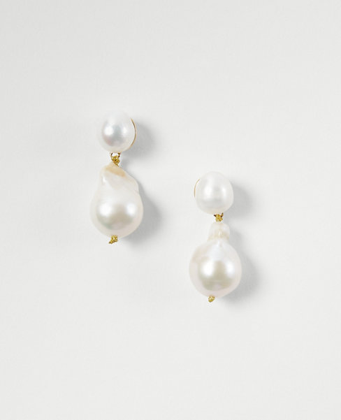 Freshwater Pearl Double Drop Earrings