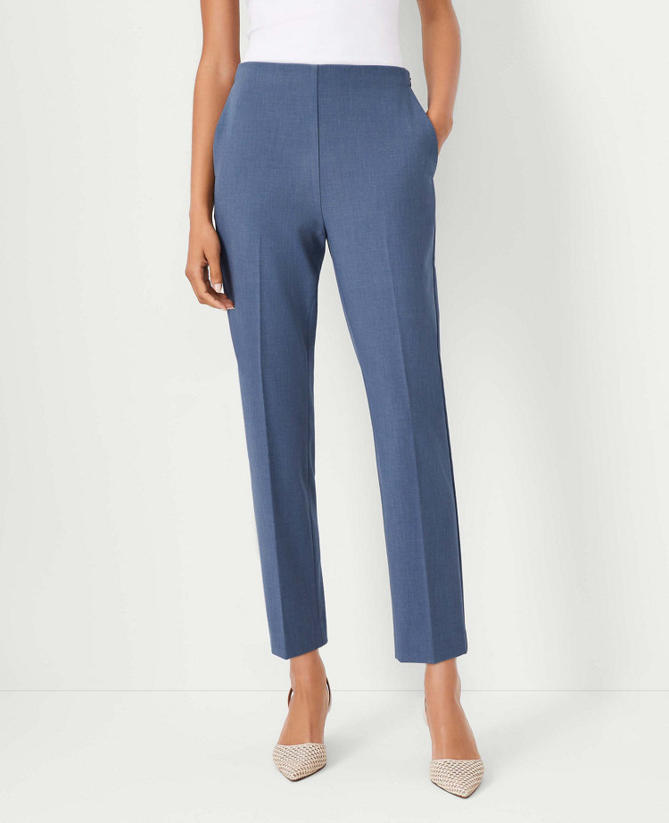 The Petite High Rise Side Zip Ankle Pant in Bi-Stretch