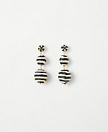 Striped Straw Ball Drop Earrings carousel Product Image 1