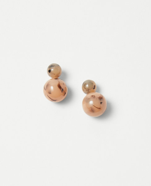 Tortoiseshell Print Ball Drop Earrings