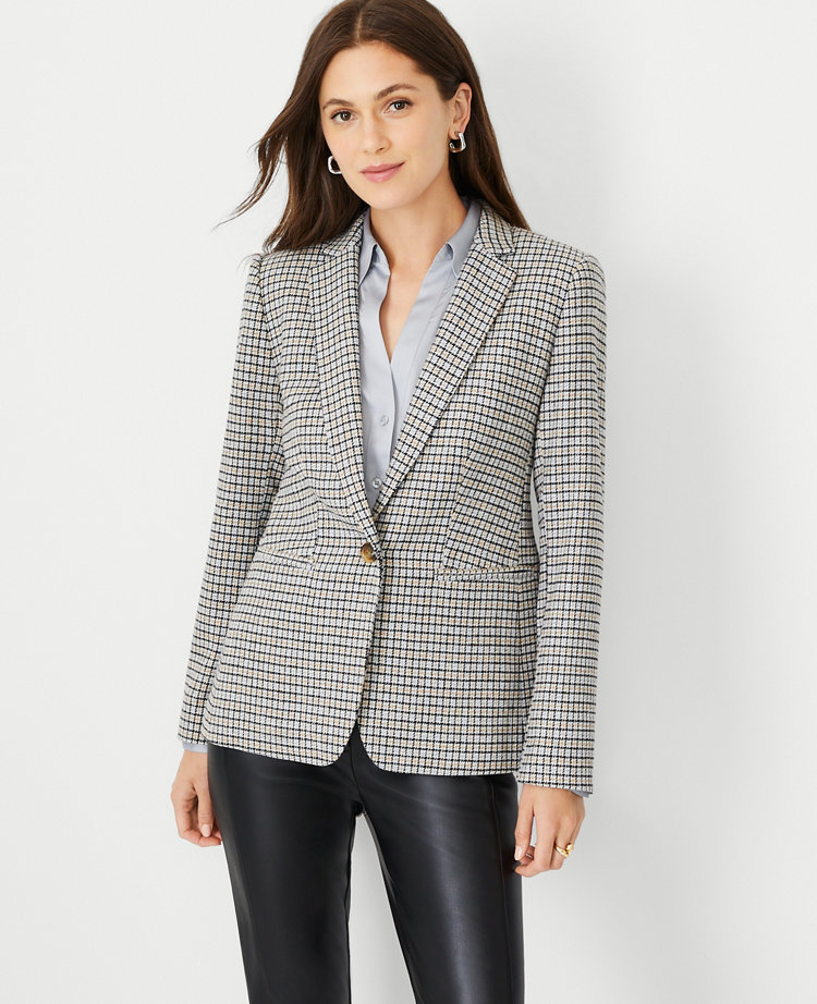 Ann taylor houndstooth jacket sale