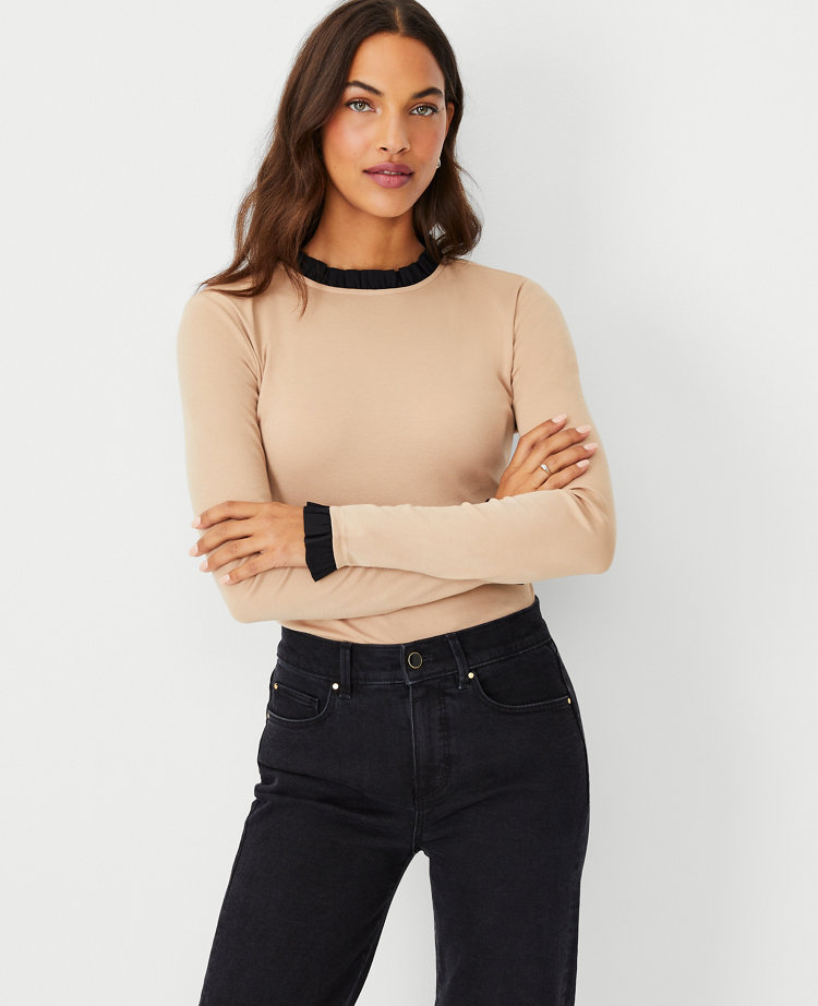 Leopard Short and Ruffle Trim Top Set main image 1