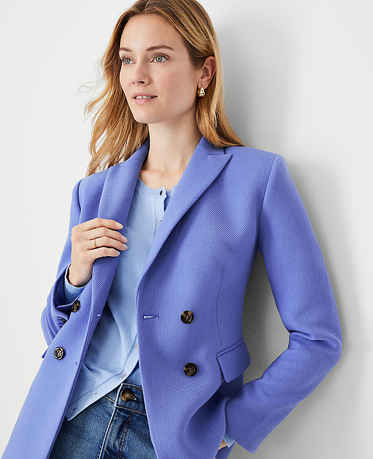 Petite Fitted Double Breasted Blazer