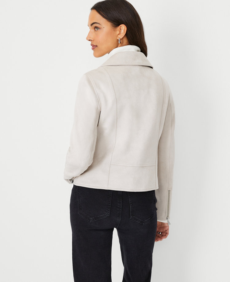 PETITE Faux Suede Biker Jacket, M&S Collection