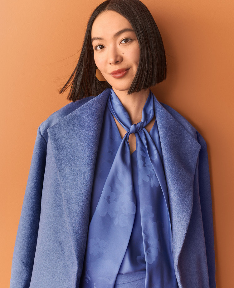 Petite Wool Blend Blanket Coat