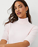 Petite Turtleneck Elbow Sleeve Sweater Tee carousel Product Image 1