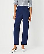 The Petite Pintucked Easy Straight Ankle Pant in Crepe carousel Product Image 1