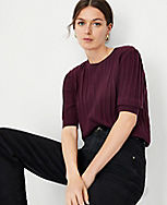 Petite Ribbed Elbow Sleeve Sweater carousel Product Image 3
