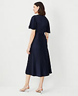 Studio Collection Silk Flutter Sleeve Flare Dress carousel Product Image 2