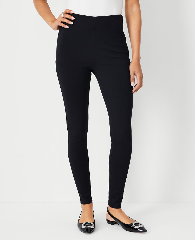 The Petite Side Zip Legging in Ponte