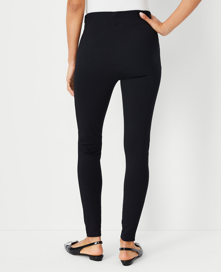 The Petite Side Zip Legging in Ponte