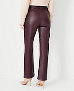 The Petite Five Pocket High Rise Straight Pant in Faux Leather carousel Product Image 2