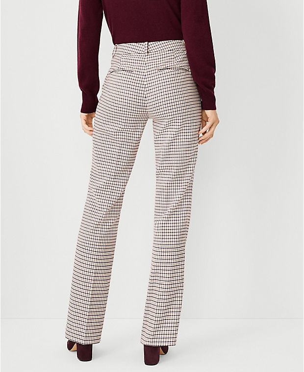 The Petite Sophia Straight Pant in Houndstooth - Curvy Fit