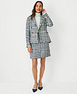 The Petite Tailored Double Breasted Blazer in Shimmer Tweed carousel Product Image 3