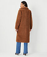 Petite Sherpa Double Breasted Coat carousel Product Image 2