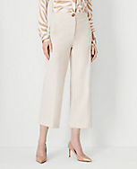 The Petite Kate Wide Leg Crop Pant in Faux Suede carousel Product Image 1