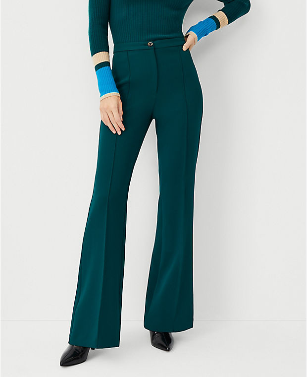 The Petite Flare Trouser Pant in Double Crepe