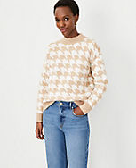 Petite Houndstooth Wedge Sweater carousel Product Image 1