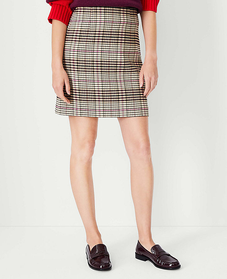 Petite Plaid A-Line Skirt