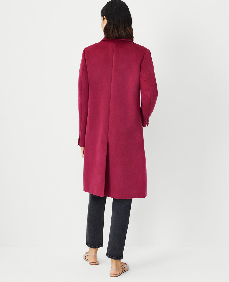 Petite Wool Blend Double Breasted Coat