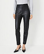 The Petite Audrey Pant in Faux Leather carousel Product Image 1