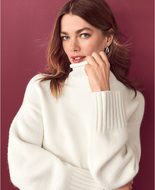 Petite Roll Neck Relaxed Sweater