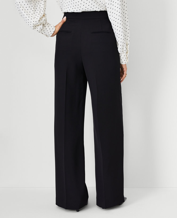 Wide-leg crepe pants - pull&bear